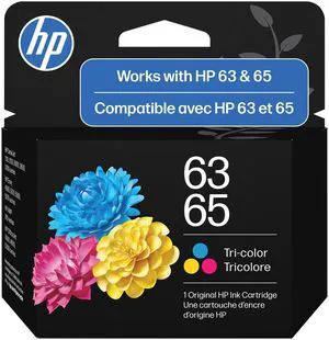 63/65 Tri-Color Ink Cartridge (Replaces Both 63 & 65), Compatible with DeskJet 1100, 2100, 2600, 3600, Envy 4500, 5000, OfficeJet 3800, 4600, 5200 Series, B7RT2AN 63/65 Tri-Color Ink Cartridge (Replaces Both 63 & 65), Compatible with DeskJet 1100, 2100, 2600, 3600, Envy 4500, 5000, OfficeJet 3800, 4600, 5200 Series, B7RT2AN