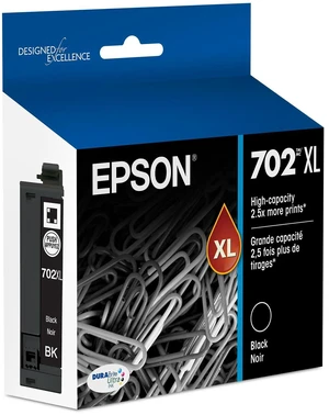 702XL Genuine High Capacity Black Ink Cartridge T702XL120 High Capacity for WorkForce Pro WF-3720 WF-3730 WF-3733 Printers 702XL Genuine High Capacity Black Ink Cartridge T702XL120 High Capacity for WorkForce Pro WF-3720 WF-3730 WF-3733 Printers