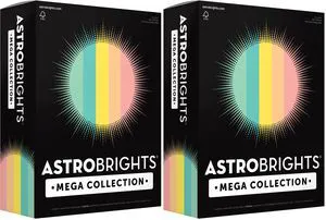 Colored Paper, 625 Sheets, 24 lb./89 gsm, 8.5" x 11" | Punchy Pastel 5-Color | Pack of 2 | Mega Collection Colored Paper, 625 Sheets, 24 lb./89 gsm, 8.5" x 11" | Punchy Pastel 5-Color | Pack of 2 | Mega Collection