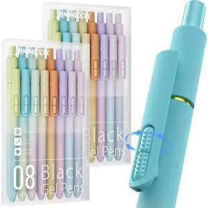 16 Pack Gel Pens, Black Ink Quick-Drying No Smudge with Fidget 0.7mm Fine Point, Smooth Writing, Long-Lasting Ink, Stress Relief Pens for Journaling, School Office, Gift for Women Men 16 Pack Gel Pens, Black Ink Quick-Drying No Smudge with Fidget 0.7mm Fine Point, Smooth Writing, Long-Lasting Ink, Stress Relief Pens for Journaling, School Office, Gift for Women Men