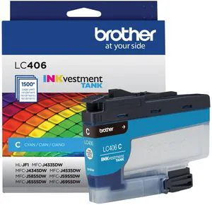 Genuine LC406C Standard Yield Cyan INKvestment Tank Ink Cartridge Genuine LC406C Standard Yield Cyan INKvestment Tank Ink Cartridge