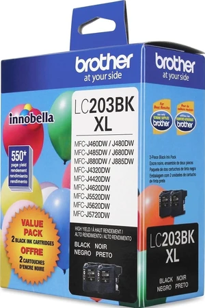 Genuine High Yield Black Ink Cartridges, LC2032PKS, Two Pack, 550 Pages Per Cartridge, LC203 Genuine High Yield Black Ink Cartridges, LC2032PKS, Two Pack, 550 Pages Per Cartridge, LC203