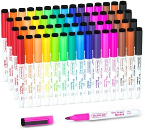 Dry Erase Markers, 60 Bulk Pack 15 Colors Magnetic Whiteboard Markers with Erase, Fine Point Dry Erase Markers Perfect for Writing on Whiteboards, Glass, Mirror for School Office Home Dry Erase Markers, 60 Bulk Pack 15 Colors Magnetic Whiteboard Markers with Erase, Fine Point Dry Erase Markers Perfect for Writing on Whiteboards, Glass, Mirror for School Office Home