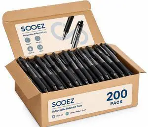 200 Pack Bulk Pens Ballpoint, Smooth Writing Pens with Soft Grip Retractable Blue Ink Pens, Medium Point 1.0mm Pen for Journaling, Ballpoint Pen Office Supplies 200 Pack Bulk Pens Ballpoint, Smooth Writing Pens with Soft Grip Retractable Blue Ink Pens, Medium Point 1.0mm Pen for Journaling, Ballpoint Pen Office Supplies