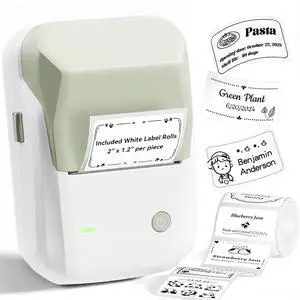 B1 Label Maker, 2Inch Bluetooth Label Printer for Home, Green Label Maker Machine Support Smartphones & PC for Small Business, School, Office, Came with 1 Roll White Label(2x1.2'') B1 Label Maker, 2Inch Bluetooth Label Printer for Home, Green Label Maker Machine Support Smartphones & PC for Small Business, School, Office, Came with 1 Roll White Label(2x1.2'')