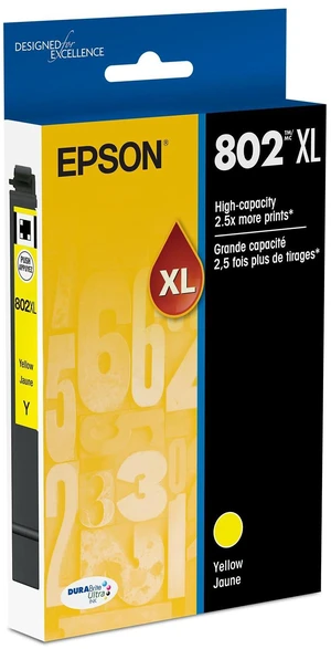 802XL Genuine High Capacity Yellow Ink Cartridge T802XL420 Works With WorkForce Pro WF-4720 WF-4730 WF-4734 WF-4740 Inkjet Printers 802XL Genuine High Capacity Yellow Ink Cartridge T802XL420 Works With WorkForce Pro WF-4720 WF-4730 WF-4734 WF-4740 Inkjet Printers