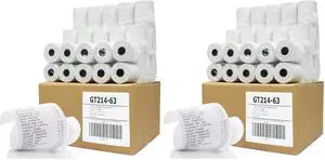 (50) Thermal Paper Rolls 2-1/4 X 63 Ingenico ICT 200 220 250 FD400 Vx520 (Pack of 2) (50) Thermal Paper Rolls 2-1/4 X 63 Ingenico ICT 200 220 250 FD400 Vx520 (Pack of 2)