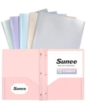 2 Pocket Folders with Prongs (12 Pack, Pastel Colors) Plastic Folders with Pockets and Prongs Fit Letter Size, Poly Folders with Pockets for School Office Home Business 2 Pocket Folders with Prongs (12 Pack, Pastel Colors) Plastic Folders with Pockets and Prongs Fit Letter Size, Poly Folders with Pockets for School Office Home Business