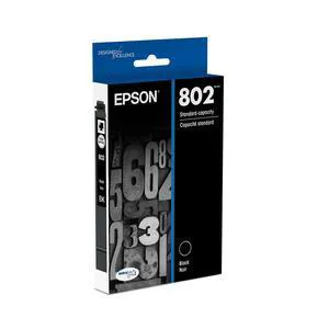 802 Genuine Standard Capacity Black Ink Cartridge T802120 Works With WorkForce Pro WF-4720 WF-4730 WF-4734 WF-4740 Inkjet Printers 802 Genuine Standard Capacity Black Ink Cartridge T802120 Works With WorkForce Pro WF-4720 WF-4730 WF-4734 WF-4740 Inkjet Printers