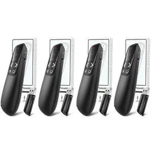 (4 Units) Presentation Clicker for PowerPoint, Wireless Presenter Remote Ergonomic PowerPoint Remote Clicker with Red Laser Pointer for Computer Laptop/Windows/Mac/PPT/Google Slides Advancer (4 Units) Presentation Clicker for PowerPoint, Wireless Presenter Remote Ergonomic PowerPoint Remote Clicker with Red Laser Pointer for Computer Laptop/Windows/Mac/PPT/Google Slides Advancer