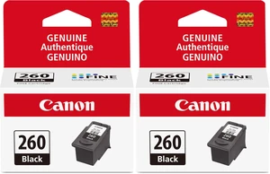 PG-260 Genuine Black Ink Cartridge, Compatible with TS5320/6420/6420a,TR7020/7020a (Pack of 2) PG-260 Genuine Black Ink Cartridge, Compatible with TS5320/6420/6420a,TR7020/7020a (Pack of 2)