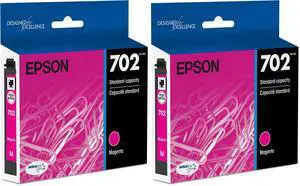 T702 DURABrite Ultra -Ink Standard Capacity Magenta -Cartridge (T702320-S) for Select Workforce Pro Printers (Pack of 2) T702 DURABrite Ultra -Ink Standard Capacity Magenta -Cartridge (T702320-S) for Select Workforce Pro Printers (Pack of 2)