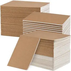 100 Pack A5 Kraft Notebooks Bulk, 8.15x5.5 Inches Blank Journaling Notebooks, Notebooks for Work, Composition Notebooks for School, Journal notebooks for kids, 60 Pages 100 Pack A5 Kraft Notebooks Bulk, 8.15x5.5 Inches Blank Journaling Notebooks, Notebooks for Work, Composition Notebooks for School, Journal notebooks for kids, 60 Pages