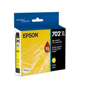 702XL Genuine High Capacity Yellow Ink Cartridge T702XL420 High Capacity for WorkForce Pro WF-3720 WF-3730 WF-3733 Printers 702XL Genuine High Capacity Yellow Ink Cartridge T702XL420 High Capacity for WorkForce Pro WF-3720 WF-3730 WF-3733 Printers