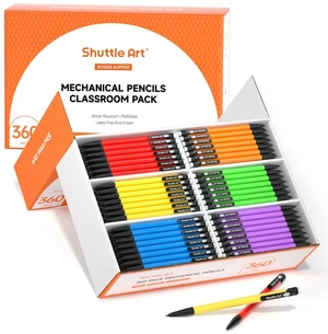 Mechanical Pencils, 360 Pack Bulk Mechanical Pencils 0.7mm Medium Point, HB #2 Lead Pencils, Assorted Barrels, Office School Supplies Mechanical Pencils, 360 Pack Bulk Mechanical Pencils 0.7mm Medium Point, HB #2 Lead Pencils, Assorted Barrels, Office School Supplies