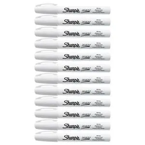 Oil-Based Paint Marker, Medium Point, White, 12 Count - Great for Rock Painting Oil-Based Paint Marker, Medium Point, White, 12 Count - Great for Rock Painting