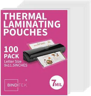 7 Mil Thermal Laminating Pouches, 9x11.5 Inches, 100 Pack, Glossy Laminating Sheets for Letter Size, Hold 8.5 x 11 Inches, Ultra Clear, Glossy, Heat Seal, School Office Supplies 7 Mil Thermal Laminating Pouches, 9x11.5 Inches, 100 Pack, Glossy Laminating Sheets for Letter Size, Hold 8.5 x 11 Inches, Ultra Clear, Glossy, Heat Seal, School Office Supplies