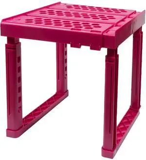 Locker Organizer Shelf Adjustable Width and Height, Stackable, Ideal Locker Shelf for School, Office, Gym Lockers, or Even Kitchen Cabinets & Under Sink Organization (Magenta) Locker Organizer Shelf Adjustable Width and Height, Stackable, Ideal Locker Shelf for School, Office, Gym Lockers, or Even Kitchen Cabinets & Under Sink Organization (Magenta)
