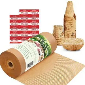 Honeycomb Packing Paper for Moving, Protective Wrapping Paper 12" x 400ft kraft paper cushions glass, dishes, ceramics and gifts for Small Business & Fragile Items Moving Home Essentials Honeycomb Packing Paper for Moving, Protective Wrapping Paper 12" x 400ft kraft paper cushions glass, dishes, ceramics and gifts for Small Business & Fragile Items Moving Home Essentials