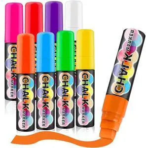 Window Chalk Markers for Cars Glass Washable, 8 Colors Jumbo Liquid Chalk Marker Pens with 15mm 3 in 1 Nib Wide Tip, Chalkboard Markers Car Window Paint Pen for Auto, Mirror, Poster, Business Window Chalk Markers for Cars Glass Washable, 8 Colors Jumbo Liquid Chalk Marker Pens with 15mm 3 in 1 Nib Wide Tip, Chalkboard Markers Car Window Paint Pen for Auto, Mirror, Poster, Business