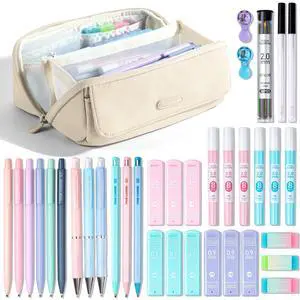 36PCS Mechanical Pencil Set with 624 Lead Refills (White) 0.5mm, 0.7mm, 0.9mm & 2.0mm Mechanical Pencils, Aesthetic School Supplies for Writing, Drawing, Drafting and Note-Taking 36PCS Mechanical Pencil Set with 624 Lead Refills (White) 0.5mm, 0.7mm, 0.9mm & 2.0mm Mechanical Pencils, Aesthetic School Supplies for Writing, Drawing, Drafting and Note-Taking