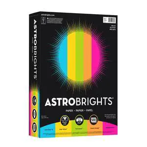 Astrobrights® Bright Color Paper, Letter Size Paper, 24 lb, Assorted Colors, 500 Sheets Astrobrights® Bright Color Paper, Letter Size Paper, 24 lb, Assorted Colors, 500 Sheets