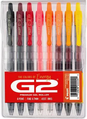 G2 Gel Roller Pens, G2 Boost Red Pens Pack, 8 Pack Pouch, Assorted G2 Gel Roller Pens, G2 Boost Red Pens Pack, 8 Pack Pouch, Assorted