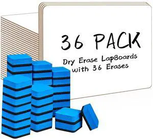 36 Pack Double Sided Dry Erase Boards with 36 Erasers, 12.5 x 9 Inch Double-Sided Reusable Small White Board, Smooth Writing & Wipe-Clean Design, Portable Study Whiteboard 36 Pack Double Sided Dry Erase Boards with 36 Erasers, 12.5 x 9 Inch Double-Sided Reusable Small White Board, Smooth Writing & Wipe-Clean Design, Portable Study Whiteboard