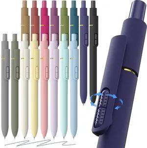 16 Pack Blue Gel Pens with Fidget, 0.7mm Blue Ink Quick-Drying Fine Point Smooth Writing - Stress Relief Retractable, Soft Grip Cute Pen for Journaling, School Office, Gift Vintage Morandi 16 Pack Blue Gel Pens with Fidget, 0.7mm Blue Ink Quick-Drying Fine Point Smooth Writing - Stress Relief Retractable, Soft Grip Cute Pen for Journaling, School Office, Gift Vintage Morandi