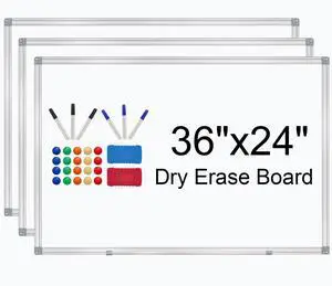 3' x 2' Whiteboard Dry Erase White Board for Wall 36x24 (3pcs) Magnetic Boards for Office Classroom & Home, Small Wall Whiteboard Including 6 Markers, 20 Magnets, 2 Erasers 3' x 2' Whiteboard Dry Erase White Board for Wall 36x24 (3pcs) Magnetic Boards for Office Classroom & Home, Small Wall Whiteboard Including 6 Markers, 20 Magnets, 2 Erasers