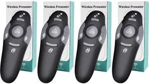 4 Unit Presentation Clickers for PowerPoint, Wireless Presenter Remote Slide Clickers with Red Laser Pointer for Mac/Windows/Linux, Computer/Laptop, Google Slide/PPT/Keynote 4 Unit Presentation Clickers for PowerPoint, Wireless Presenter Remote Slide Clickers with Red Laser Pointer for Mac/Windows/Linux, Computer/Laptop, Google Slide/PPT/Keynote