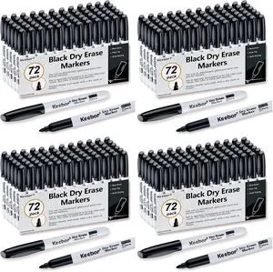 Fine Tip Dry Erase Markers - Bold Black, Long-Lasting ink, Low-Odor - 288 Pack Whiteboard Markers Bulk for Home, Office, Back to School Supplies Fine Tip Dry Erase Markers - Bold Black, Long-Lasting ink, Low-Odor - 288 Pack Whiteboard Markers Bulk for Home, Office, Back to School Supplies