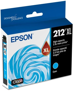 212 Claria Ink High Capacity Cyan Cartridge (T212XL220-S) Works with Workforce WF-2830, 2850 and Expression XP-4100, 4105 212 Claria Ink High Capacity Cyan Cartridge (T212XL220-S) Works with Workforce WF-2830, 2850 and Expression XP-4100, 4105