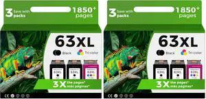 63XL Ink Cartridge Black Color Combo Pack Replacement for HP Ink 63 XL HP63 (Pack of 2) 63XL Ink Cartridge Black Color Combo Pack Replacement for HP Ink 63 XL HP63 (Pack of 2)