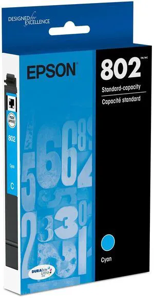 802 Genuine Ink Standard Capacity Cyan Cartridge T802220 Works With WorkForce Pro WF-4720 WF-4730 WF-4734 WF-4740 Inkjet Printers 802 Genuine Ink Standard Capacity Cyan Cartridge T802220 Works With WorkForce Pro WF-4720 WF-4730 WF-4734 WF-4740 Inkjet Printers