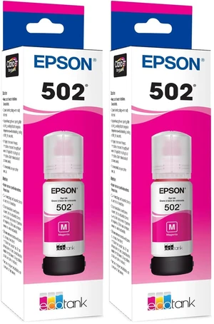 502 EcoTank Ink Ultra-high Capacity Bottle Magenta Works with ET-2850,ET-2980,ET-2988,ET-3850,ET-3930,ET-3950,ET-4850,ET-4950 and Other Select EcoTank Models,(Pack of 2) 502 EcoTank Ink Ultra-high Capacity Bottle Magenta Works with ET-2850,ET-2980,ET-2988,ET-3850,ET-3930,ET-3950,ET-4850,ET-4950 and Other Select EcoTank Models,(Pack of 2)