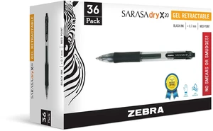 SARASA X20 Retractable Gel Pen, Black Ink, 0.7mm, 36-Pack Rapid-Dry Ink, Smear-Resistant, Ideal for Left-Handed Writers, Note-Taking, Office, School Supplies, Medium Point Tip (46136) SARASA X20 Retractable Gel Pen, Black Ink, 0.7mm, 36-Pack Rapid-Dry Ink, Smear-Resistant, Ideal for Left-Handed Writers, Note-Taking, Office, School Supplies, Medium Point Tip (46136)