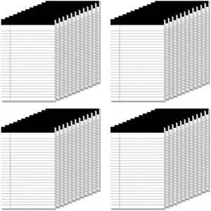 5" x 8" Note Pads 48 Pack of Legal Pads 30 Sheets Notepad College Ruled Small Writing Pads Perforated Pages Paper Pads 80GSM Heavyweight Paper Note Pads for Home, Office, or School 5" x 8" Note Pads 48 Pack of Legal Pads 30 Sheets Notepad College Ruled Small Writing Pads Perforated Pages Paper Pads 80GSM Heavyweight Paper Note Pads for Home, Office, or School