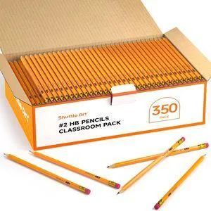Wood-Cased #2 HB Pencils, 350 Pack Sharpened Yellow Pencils with Erasers, Bulk Pack Graphite Pencils for School and Teacher Supplies, Writing, Drawing and Sketching Wood-Cased #2 HB Pencils, 350 Pack Sharpened Yellow Pencils with Erasers, Bulk Pack Graphite Pencils for School and Teacher Supplies, Writing, Drawing and Sketching
