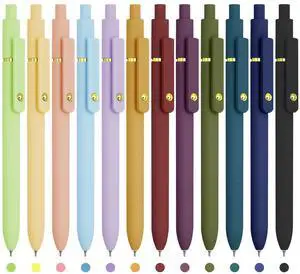 Colored Pens, 12 Pcs Colorful Pens Fine Point Smooth Writing Pen, 0.5mm Colored Ink Gel Pen for Journaling Note Taking, School Supplies Gifts for Women (12 Pcs Gold Vibrant and Vintage) Colored Pens, 12 Pcs Colorful Pens Fine Point Smooth Writing Pen, 0.5mm Colored Ink Gel Pen for Journaling Note Taking, School Supplies Gifts for Women (12 Pcs Gold Vibrant and Vintage)