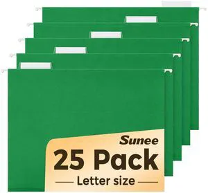 Hanging File Folders, 25 Pack Letter Size Hanging File Folders with 1/5-Cut Tabs, Ideal for Home and Office Organization and Papers Classification,Light Green Hanging File Folders, 25 Pack Letter Size Hanging File Folders with 1/5-Cut Tabs, Ideal for Home and Office Organization and Papers Classification,Light Green
