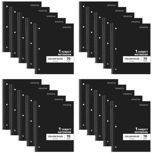 1 Subject Spiral Notebook College Ruled, 140 Pages 70 Sheets, 8 x 10.5 in, 3-Hole Punched, School Notebook, Writing Notebook, Students, Study: Amazon.com 1 Subject Spiral Notebook College Ruled, 140 Pages 70 Sheets, 8 x 10.5 in, 3-Hole Punched, School Notebook, Writing Notebook, Students, Study: Amazon.com