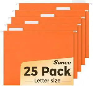 Hanging File Folders, 25 Pack Letter Size Hanging File Folders with 1/5-Cut Tabs, Ideal for Home and Office Organization and Papers Classification,Orange Hanging File Folders, 25 Pack Letter Size Hanging File Folders with 1/5-Cut Tabs, Ideal for Home and Office Organization and Papers Classification,Orange