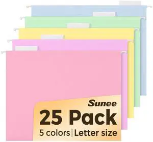 25 Pack Hanging File Folders, Bright Folders, Hanging File Folders Letter Size with 1/5-cut Tabs, Stay Organized for Your Home and Office Bulk File and Documents 25 Pack Hanging File Folders, Bright Folders, Hanging File Folders Letter Size with 1/5-cut Tabs, Stay Organized for Your Home and Office Bulk File and Documents