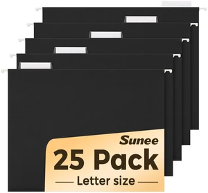 25 Pack Hanging File Folders, Black Folders, Hanging File Folders Letter Size with 1/5-cut Tabs, Stay Organized for Your Home and Office Bulk File and Documents 25 Pack Hanging File Folders, Black Folders, Hanging File Folders Letter Size with 1/5-cut Tabs, Stay Organized for Your Home and Office Bulk File and Documents