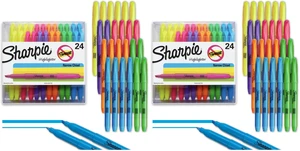 Pocket Highlighters, Chisel Tip, Assorted Colors, 24 Count - Back to School, Office, Teacher Supplies (Pack of 2) Pocket Highlighters, Chisel Tip, Assorted Colors, 24 Count - Back to School, Office, Teacher Supplies (Pack of 2)