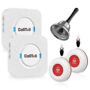Wireless Caregiver Pager Hand Call Bell for Elderly Alert Buttons Dual Reminder, Easy Setup, Whole-House Coverage, Monitors for Elderly Parents Hand Bells for Seniors/Patients/Nurse/Disabled Wireless Caregiver Pager Hand Call Bell for Elderly Alert Buttons Dual Reminder, Easy Setup, Whole-House Coverage, Monitors for Elderly Parents Hand Bells for Seniors/Patients/Nurse/Disabled