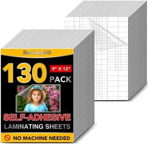 130 PCS Self Laminating Sheets, Self Adhesive Laminating Sheets 8.5 x 11 Self-adhesive Cold Laminating Sheets No Machine No Heat Self Sealing Laminate Sheets Ultrasound for Stickers 130 PCS Self Laminating Sheets, Self Adhesive Laminating Sheets 8.5 x 11 Self-adhesive Cold Laminating Sheets No Machine No Heat Self Sealing Laminate Sheets Ultrasound for Stickers