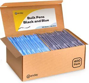 Ballpoint Pens Bulk Blue and Black Pens (400 Pack) 200 Black & 200 Blue - Medium Point (1.0mm) Flexible Round Barrel For Writing Comfort, Pens Bulk for School, Home and Office Ballpoint Pens Bulk Blue and Black Pens (400 Pack) 200 Black & 200 Blue - Medium Point (1.0mm) Flexible Round Barrel For Writing Comfort, Pens Bulk for School, Home and Office