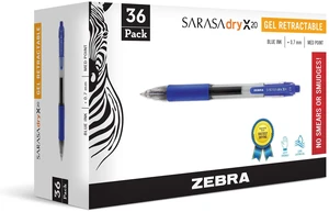 SARASA X20 Retractable Gel Pen, Blue Ink, 0.7mm, 36-Pack Rapid-Dry Ink, Smear-Resistant, Ideal for Left-Handed Writers, Note-Taking, Office, School Supplies, Medium Point Tip (46236) SARASA X20 Retractable Gel Pen, Blue Ink, 0.7mm, 36-Pack Rapid-Dry Ink, Smear-Resistant, Ideal for Left-Handed Writers, Note-Taking, Office, School Supplies, Medium Point Tip (46236)